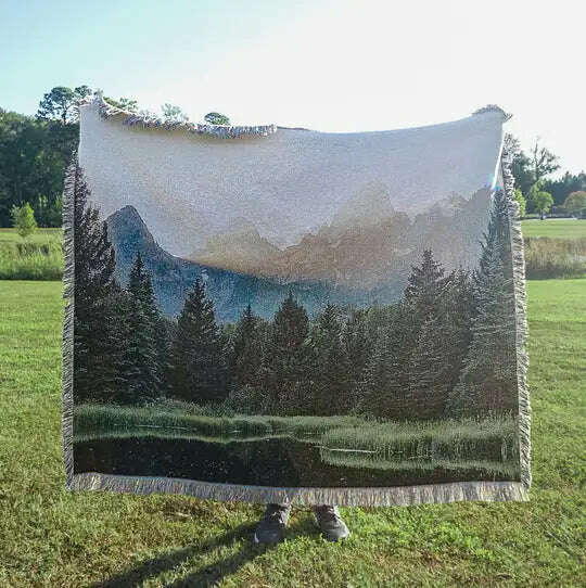 60" x 50" Small Woven Throw | Landscape